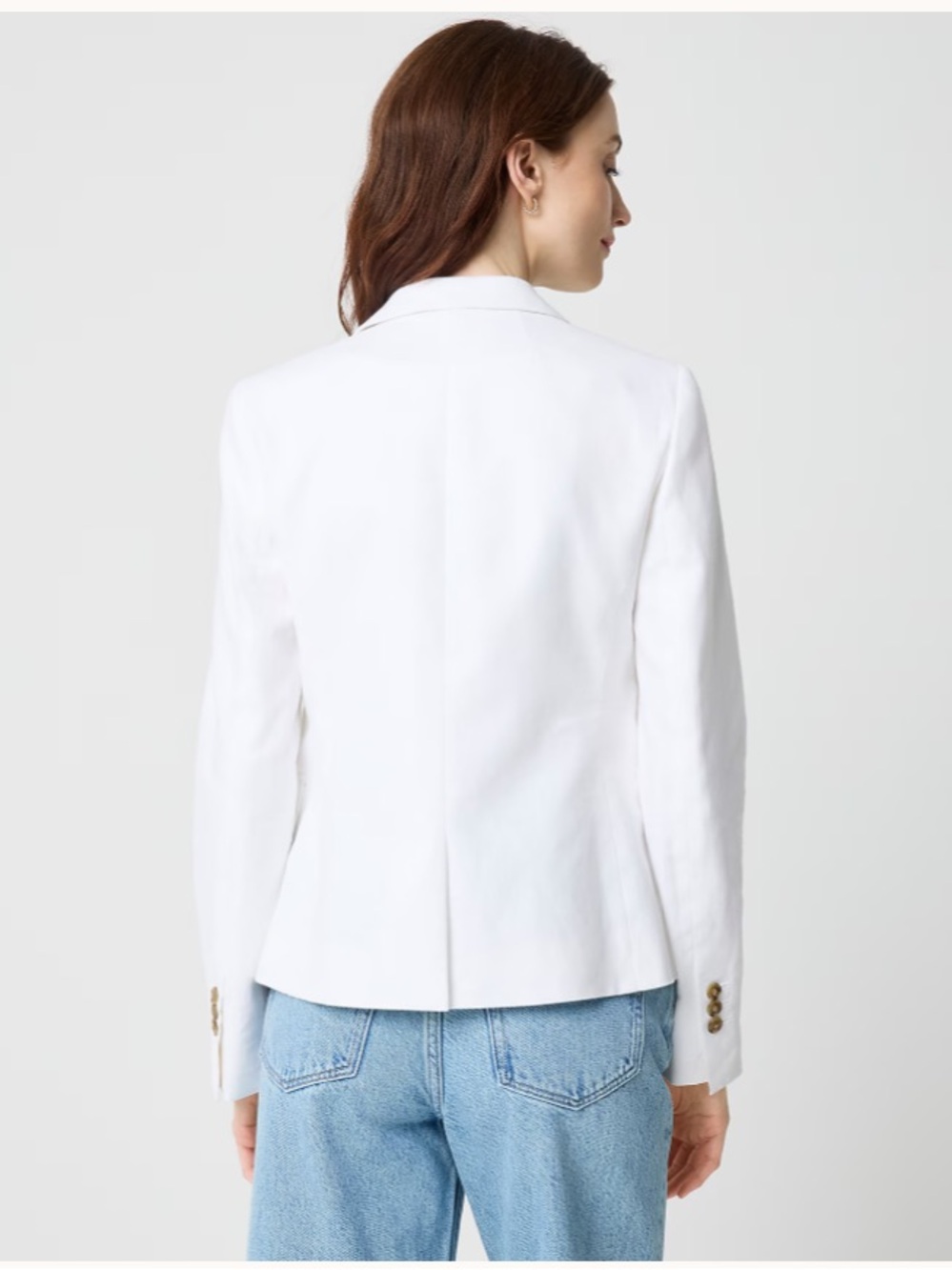 J. Crew Factory Linen-blend schoolboy blazer - White - Picture 3 of 7